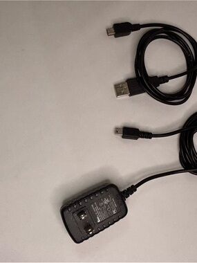 Black Micro USB Power Cable with AC Adapter